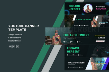 Traveling Youtube Banner Template