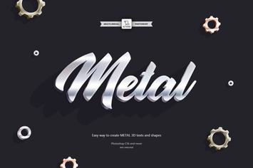 3D Metal - Photoshop Action