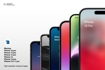 Mockup iPhone 16 pro, 14 pro , 13 pro & more