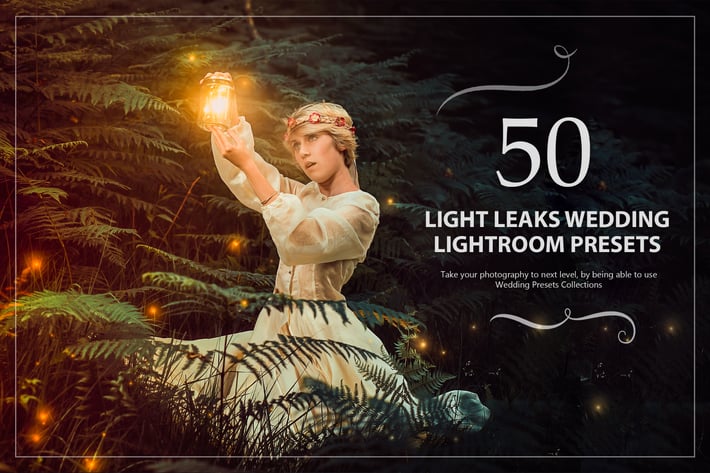 50 Light Leaks Wedding Lightroom Presets