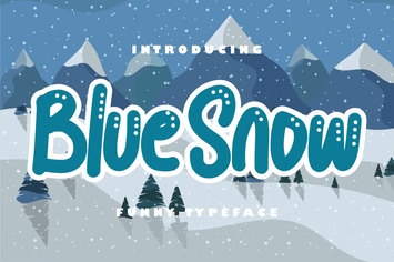 Blue snow | Funny Typeface 
