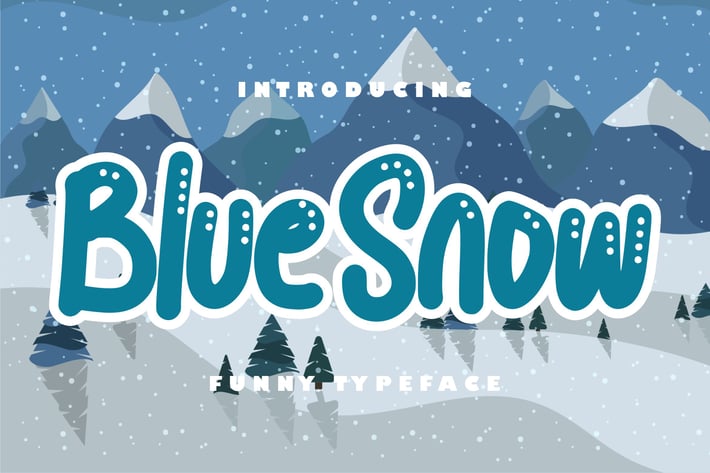 Blue snow | Funny Typeface 