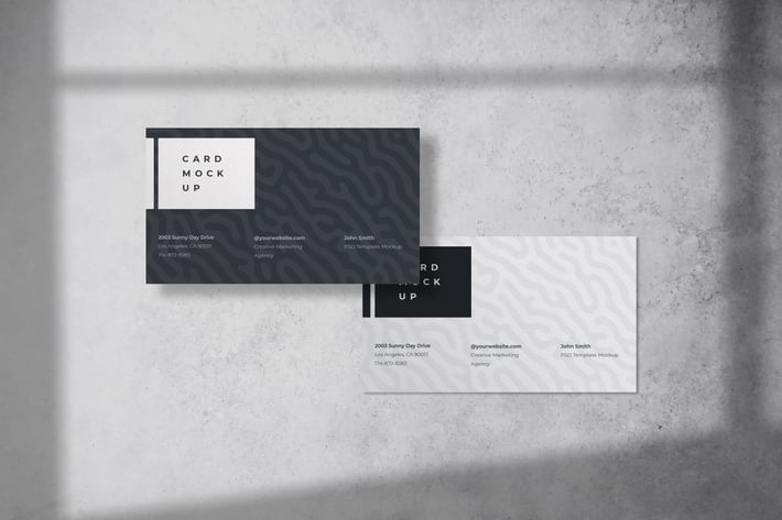 Realistic Business Card Mockup PSD Template
