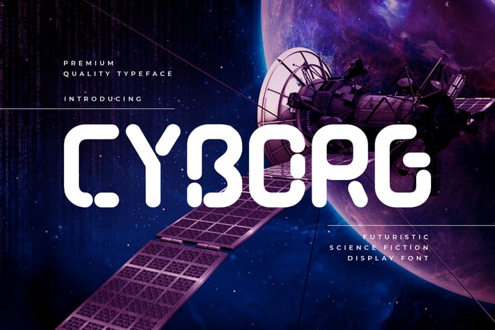 Cyborg - Futuristic Technology Typeface