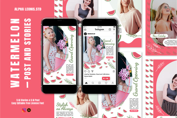 Instagram Templates - Watermelon Girls
