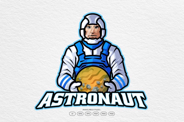 Astronaut Planet Logo