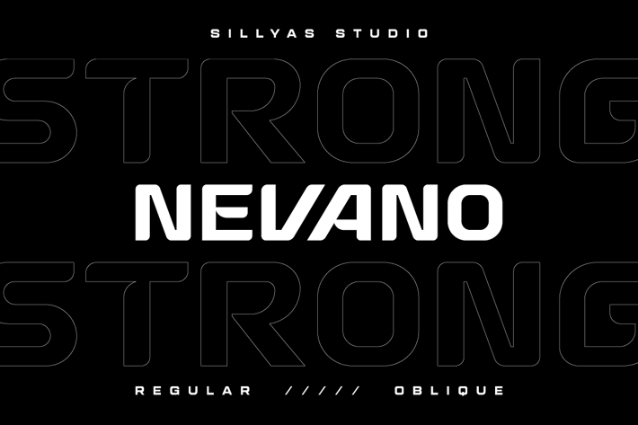 Nevano Futuristic Display Font