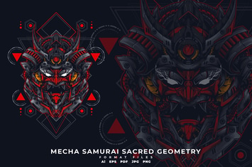 MECHA SAMURAI SACRED GEOMETRY
