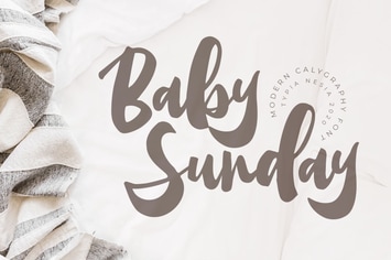 Baby Sunday - Calligraphy Font