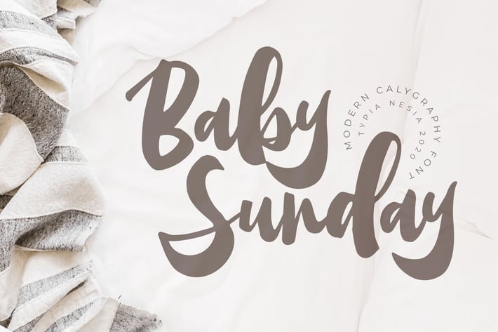 Baby Sunday - Calligraphy Font