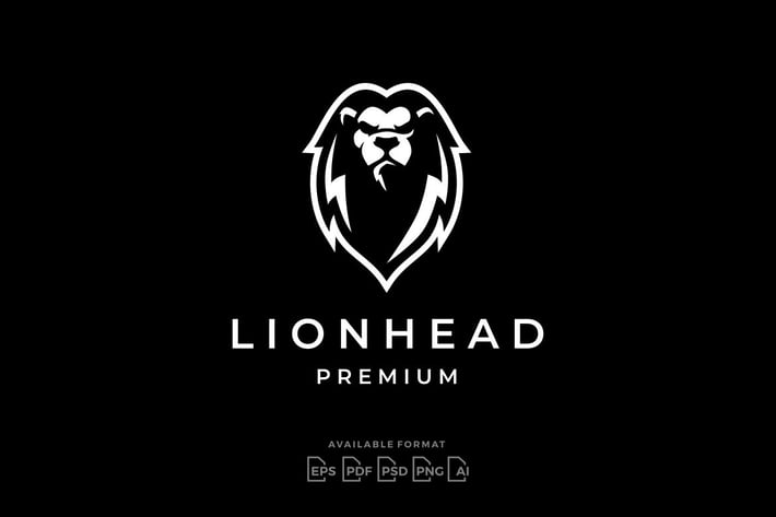 Lion Head Chiaroscuro Logo