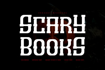 Scary Books - Halloween & Bloody Font