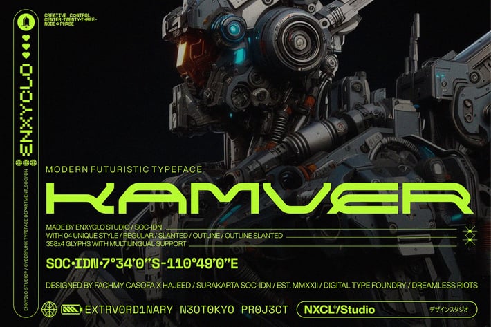 NCL Kamver - Modern Futuristic Space Font