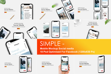 Simple - Mobile Mockup Social Media