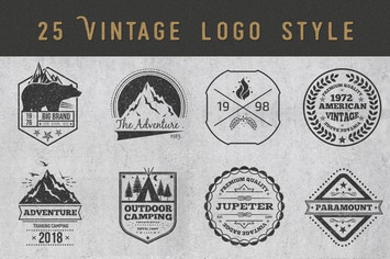 Vintage Style Badges and Logos