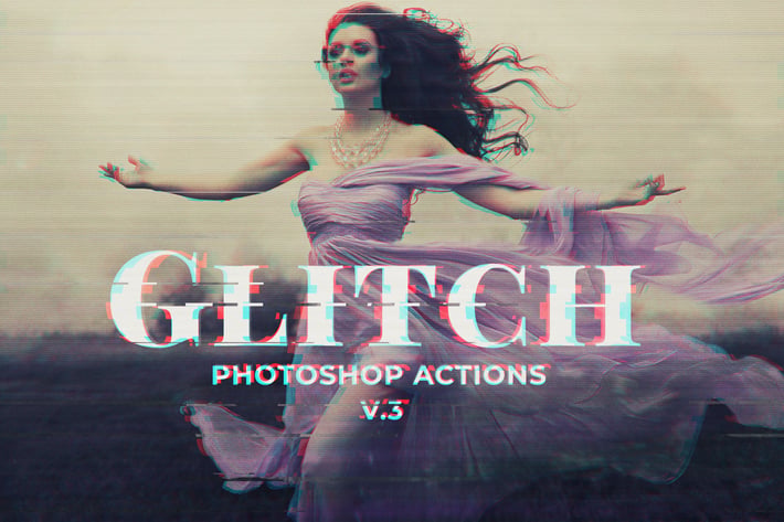 Glitch Photoshop PSD Template Ver. 3