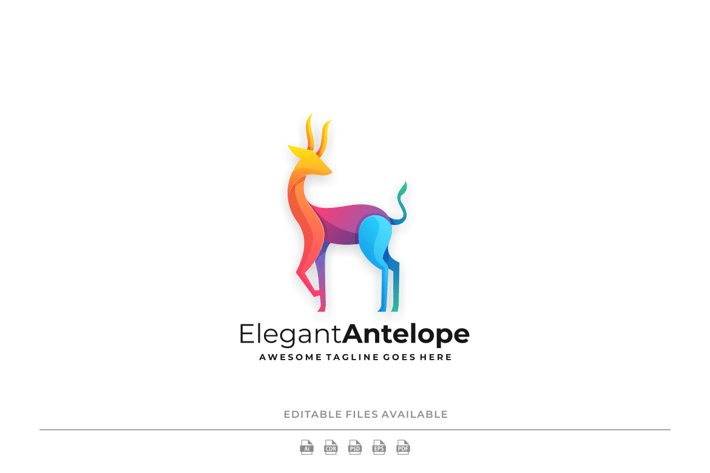 Antelope Gradient Colorful Logo