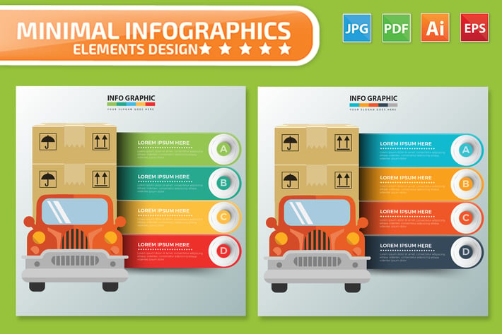 Truck Infographics design