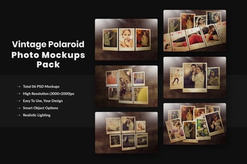 Polaroid Vintage Photo Mockups Pack