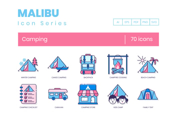 70 Camping Icons