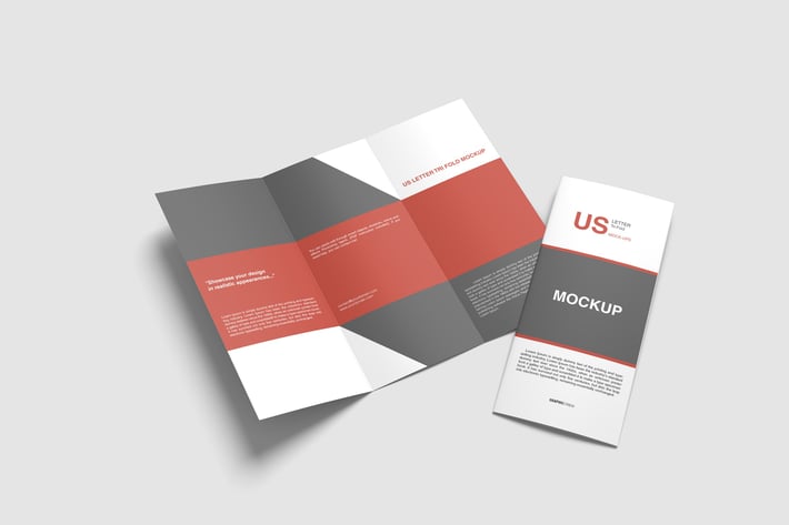 US Letter Trifold Mockup