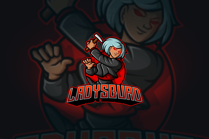 Lady Squad - Mascot & Esport Logo