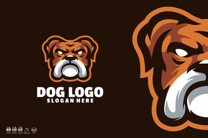 Dog logo template