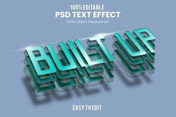 Built Up - Layered 3D text Effect