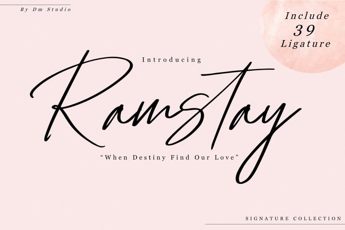 Ramstay - Signature Font