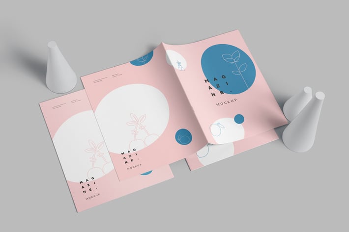 US Letter Slim Magazine Mockups