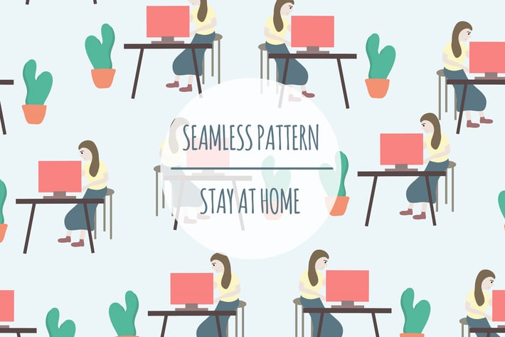 Stay At Home – Seamless Pattern