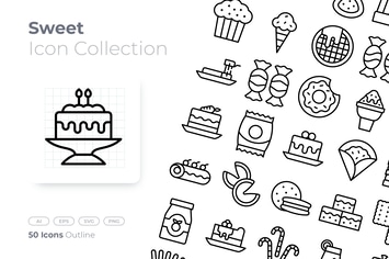 Sweet Outline Icon