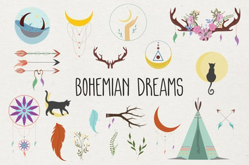 Bohemian Dreams Hand Drawn