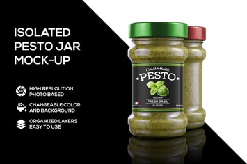 Pesto jar mockup