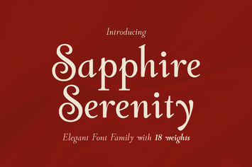 Sapphire Serenity - Elegant Serif (18 Weights)