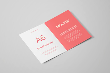 A6 Portrait Greeting Card Invitation Mockup Set 2