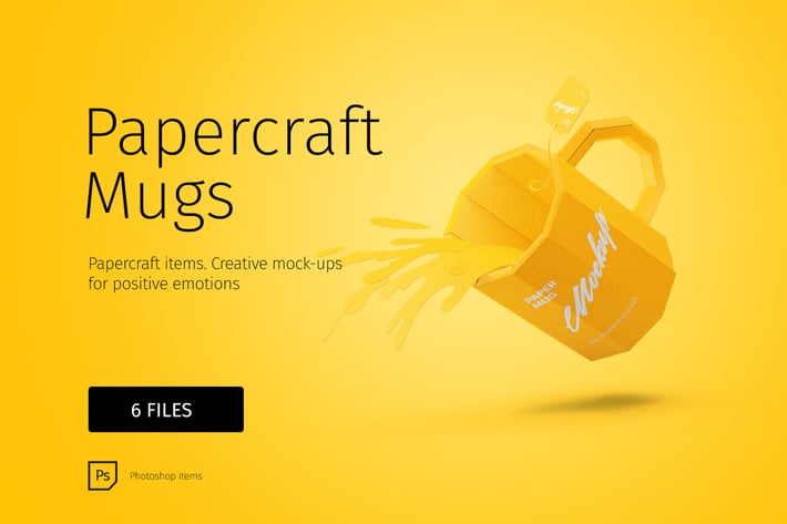 PAPERCRAFT MUGS MOCKUPS DIY