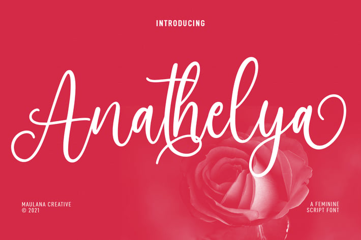 Anathelya Feminine Script Font