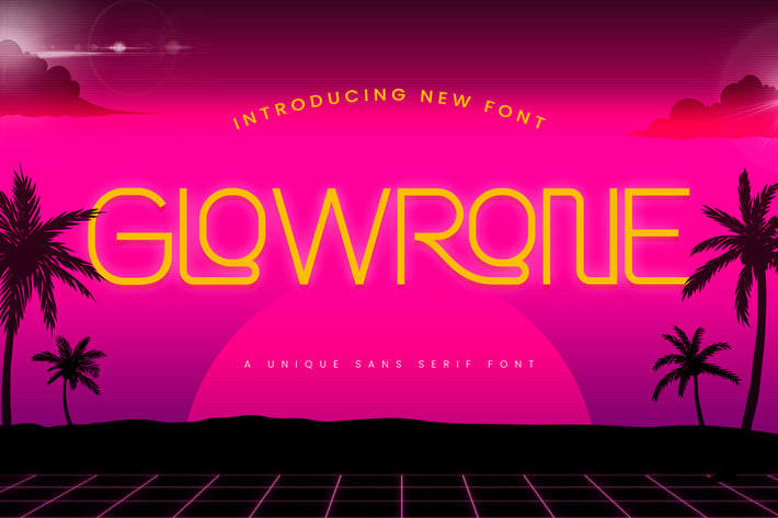 Glowrone - A Unique Sans Serif Font