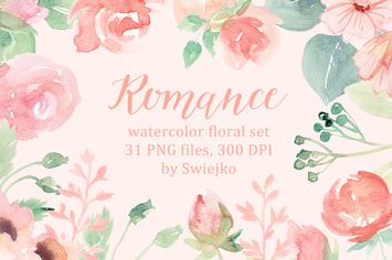 Romantic Watercolor Flowers