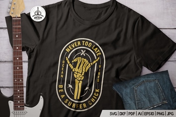 Surfing Retro Logo Design, Summer TShirt Prints