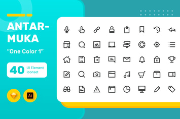 Antarmuka - UI Element Iconset - One  Color 1 