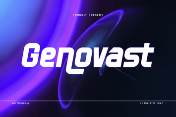 Genovast - Futuristic Font