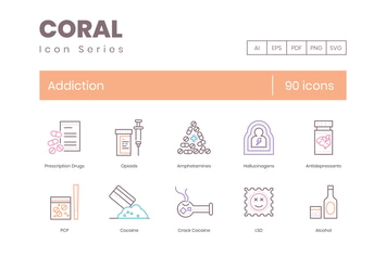 90 Addiction Icons