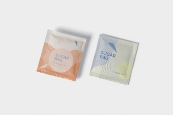 Salt OR Sugar Bag Mockup - Square Shaped