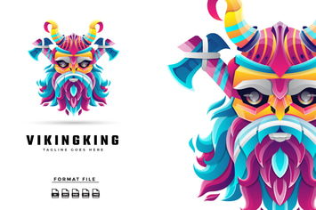 Viking Mascot Logo