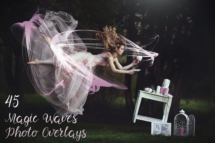 45 Magic Waves Photo Overlays