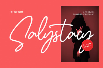 Salystacy Monoline Signature Script Font