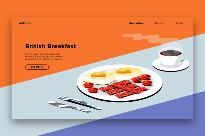 Breakfast - Banner & Landing Page
