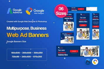 Multi-Purpose Banners HTML5 D52 - GWD & PSD